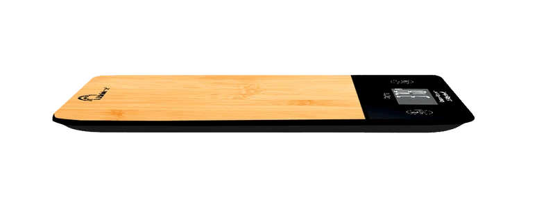 Balance de cuisine, Happy Genius 10 Bois naturel USB, Sans pile