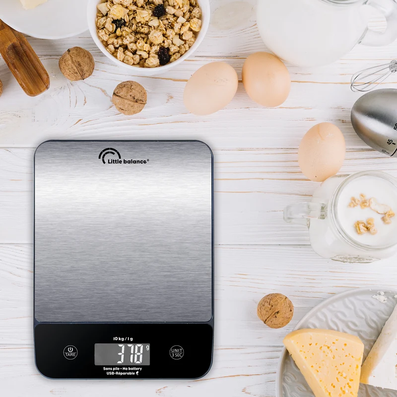 Balance de cuisine, Happy Genius 10 Inox, Sans Piles