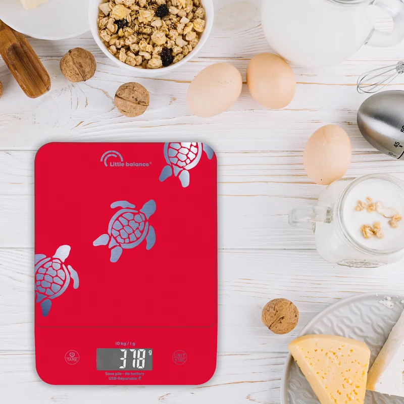 Balance de cuisine, Happy Genius 10 Les Tortues USB, Sans pile