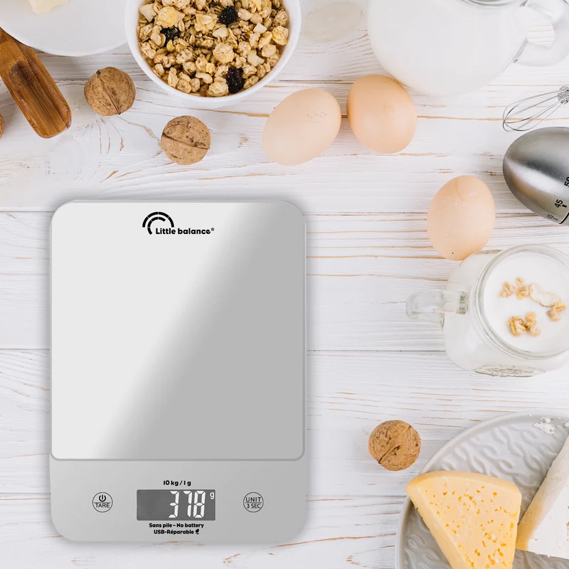 Balance de cuisine, Happy Genius 10 Silver USB, Sans pile