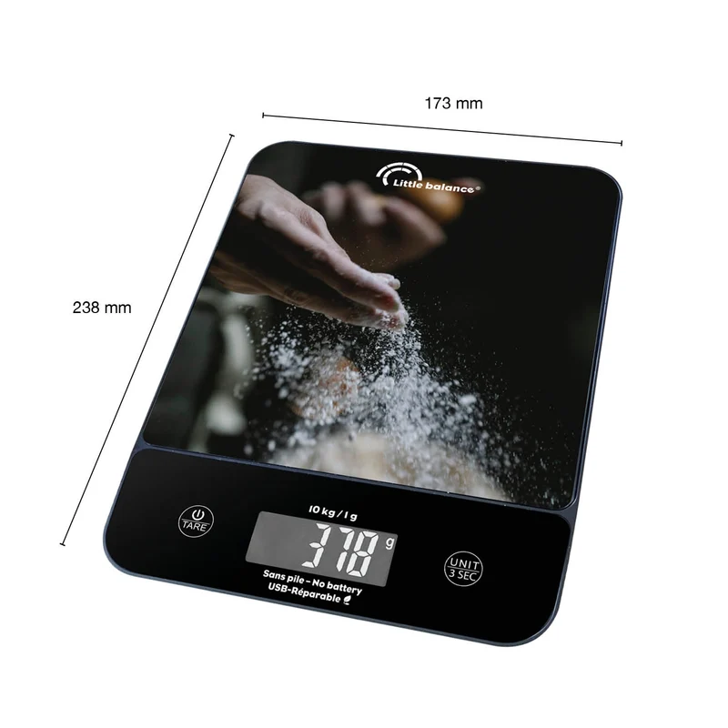 Balance de cuisine, Happy Genius 10 Pâtisserie USB, Sans pile