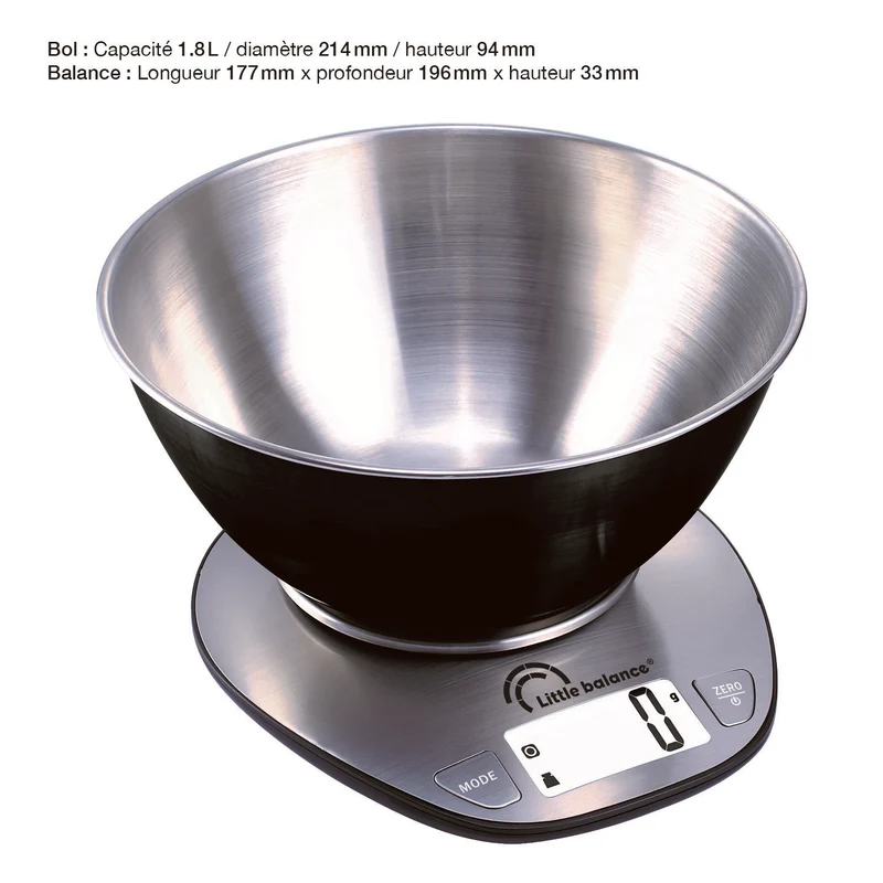 Balance de cuisine, XB5 Inox Noir