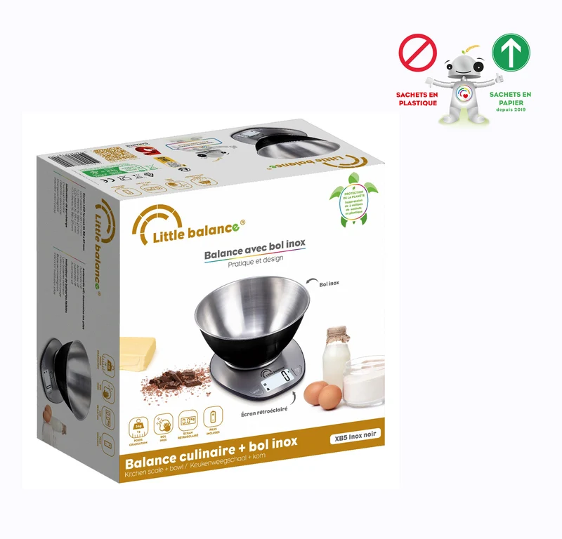 Balance de cuisine, XB5 Inox Noir