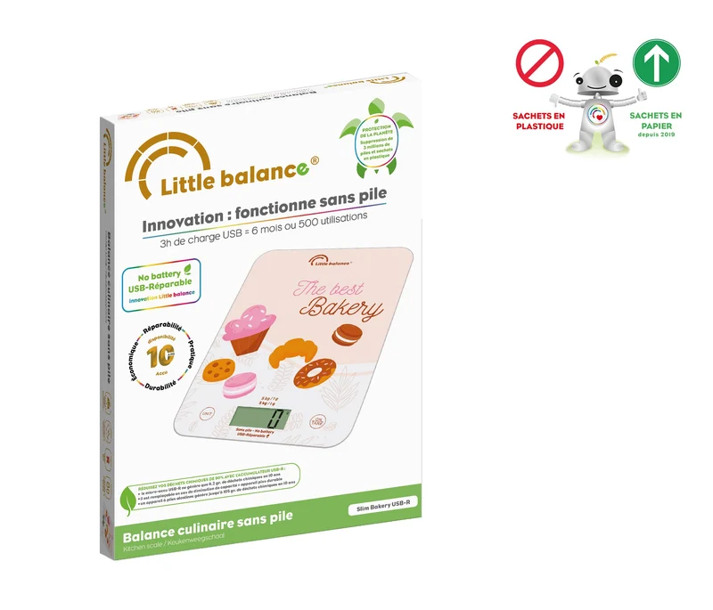 Balance de cuisine, Slim Bakery USB, Sans pile