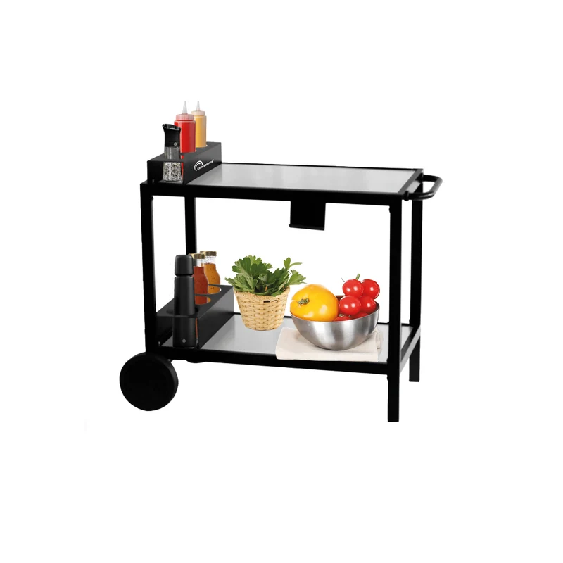 Chariot pour Plancha Barbecue, Multi Pro Inox/Noir