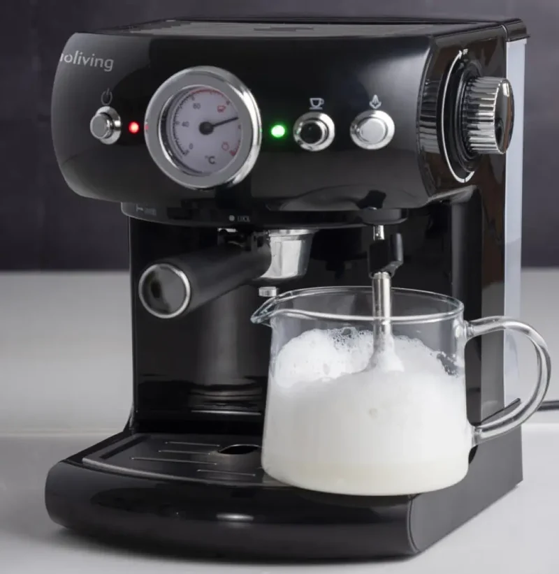 Macchina per caffè espresso 4 in 1 Multistandard 19 Bar con lancia vapore e serbatoio da 1,5 L