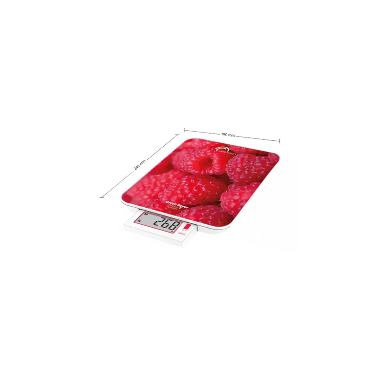Balance de cuisine, Slide 6 USB, Framboises, Sans pile
