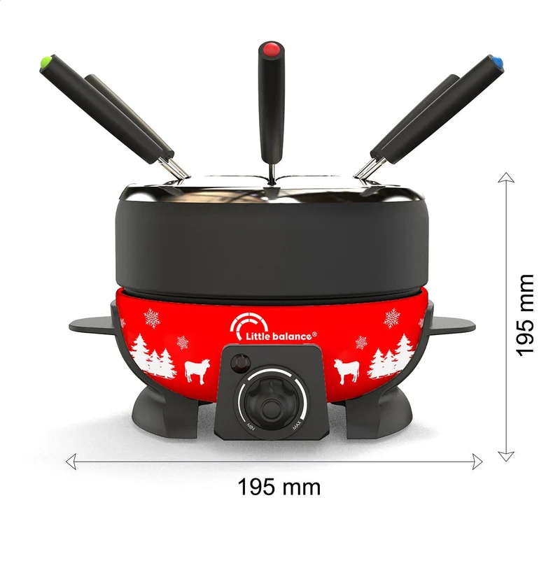 Appareil à Fondue, Happy Fondue 8 Meuuuh, Rouge