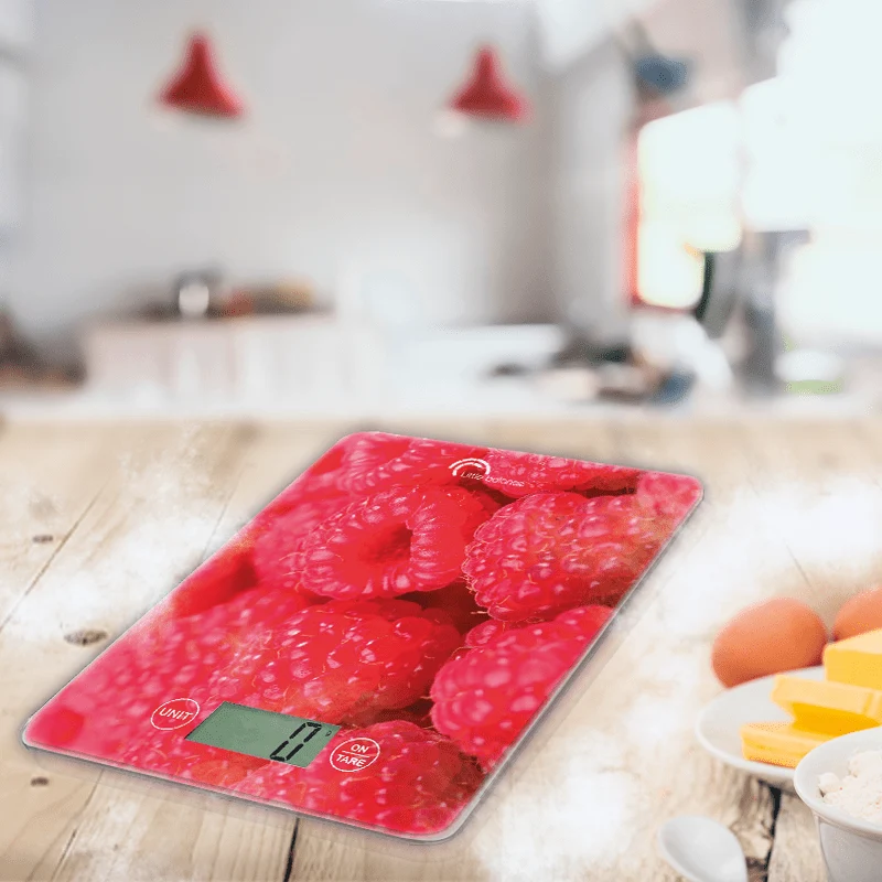 Balance de cuisine, Slim Framboise USB, Sans pile