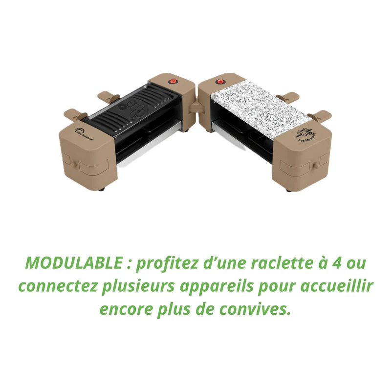 Appareil à raclette modulable, Wing & Cheese 4, Les Meuuuh, Muscade