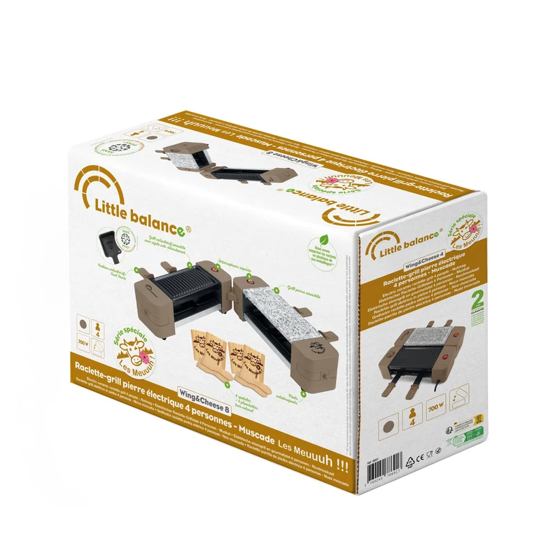 Appareil à raclette modulable, Wing & Cheese 4, Les Meuuuh, Muscade