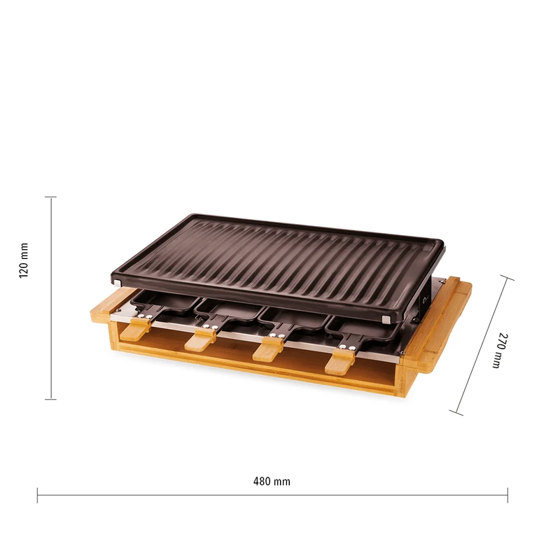 Appareil à raclette, Meuuuh Premium 8 Bois