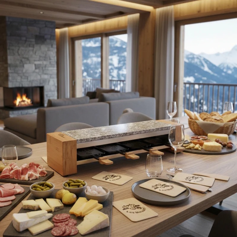 Appareil à Raclette, Meuuuh 4, Pierre à cuire & Bois