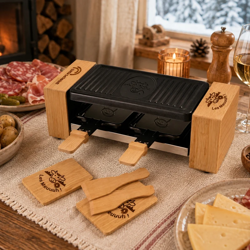 Appareil à Raclette, Meuuuh Duo, Bois