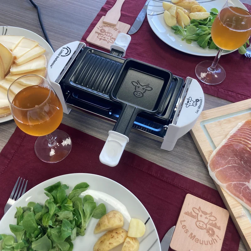 Appareil à raclette, Meuuuh Duo, Blanc