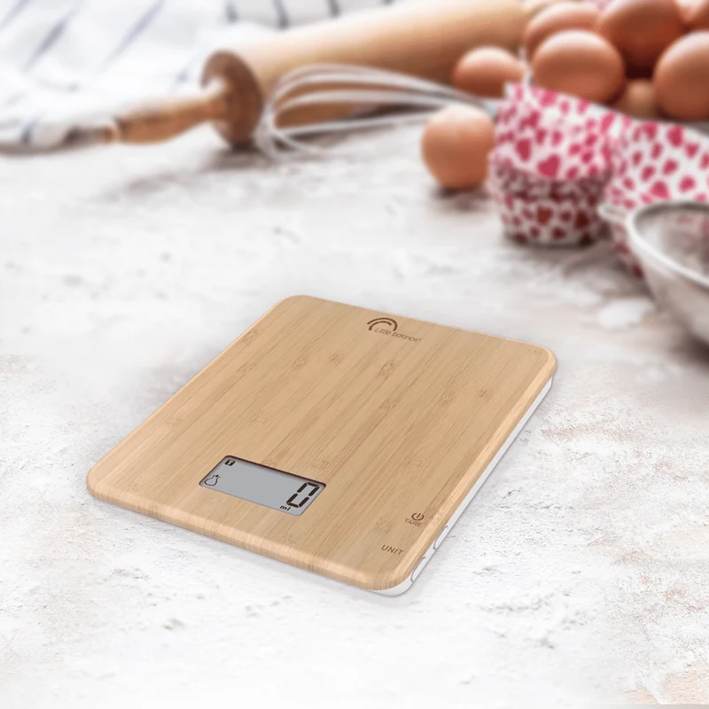Balance de cuisine, Slim Bambou USB, Sans pile