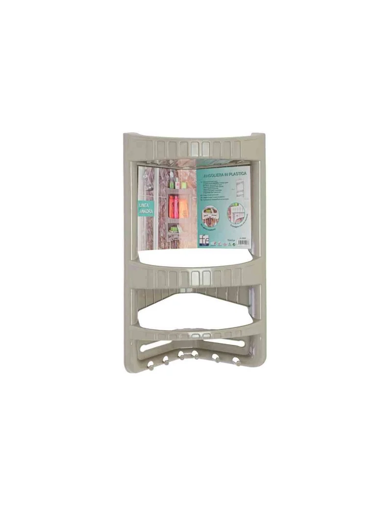Meuble d'angle Ankora en plastique gris tourterelle par Feridras