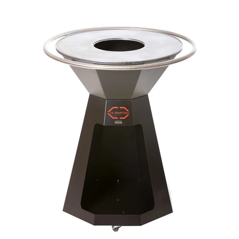 Brasero CHURRASCO pyramidal acier noir - PLANCHA TONIO