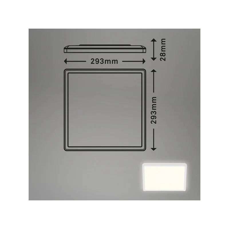 Plafonnier LED Slim 30x30 cm 18w 2400lm blanc