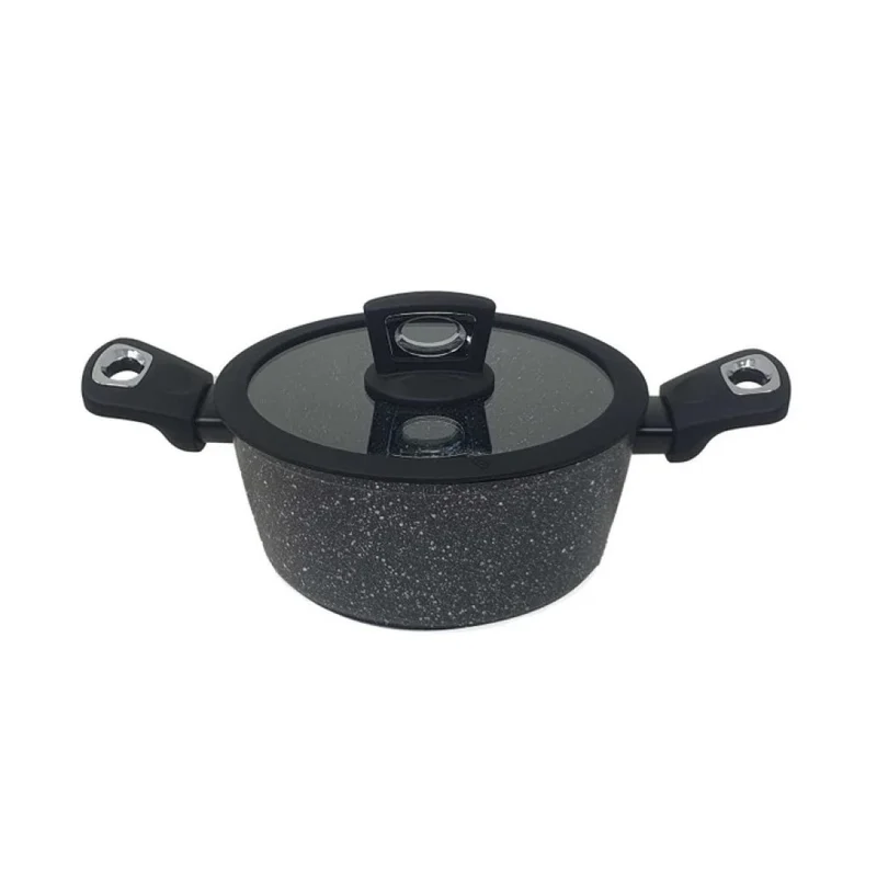 Casserole avec couvercle en silicone 2 anses ø24 cm