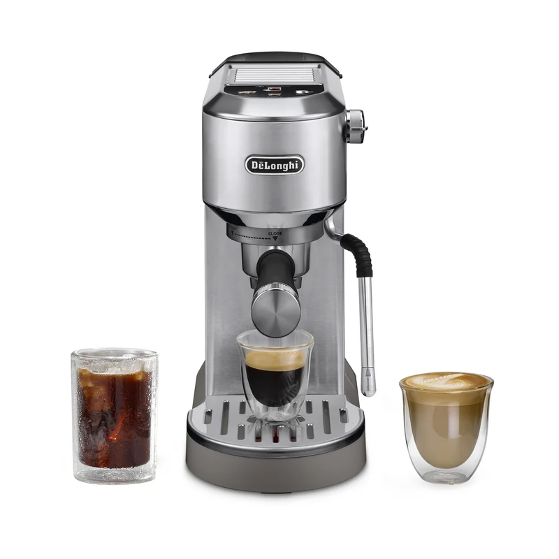Machine à espresso compacte Dedica Duo Cold Brew acier inoxydable – De'Longhi