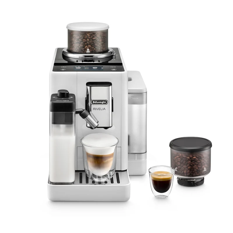Machine à café automatique Rivelia blanche arctique - De'Longhi