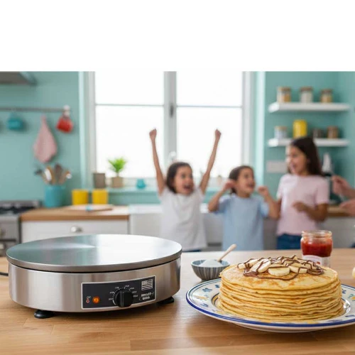 Crêpière professionnelle bretonne électrique inox - ROLLER GRILL