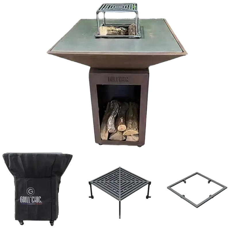 Pack Printemps Brasero Auvergnat Carré CORTEN - GRILL CHIC