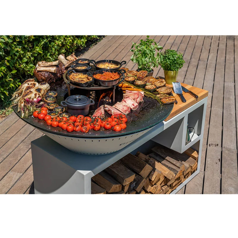 Brasero Traditionnel 100 x 90 cm ALU avec Grille OFFERTE - GRILL CHIC