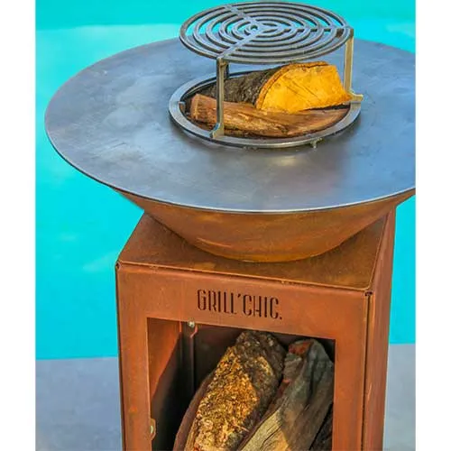 Pack Printemps Brasero Auvergnat Rond CORTEN - GRILL CHIC