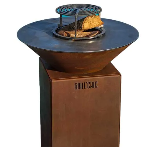 Pack Printemps Brasero Auvergnat Rond CORTEN - GRILL CHIC