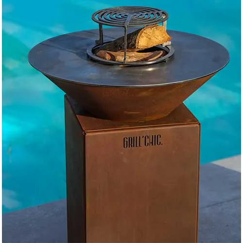 Pack Printemps Brasero Auvergnat Rond CORTEN - GRILL CHIC