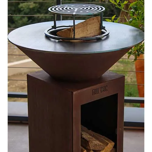 Pack Printemps Brasero Cévenol BOIS CORTEN 74 x 90 cm - GRILL CHIC