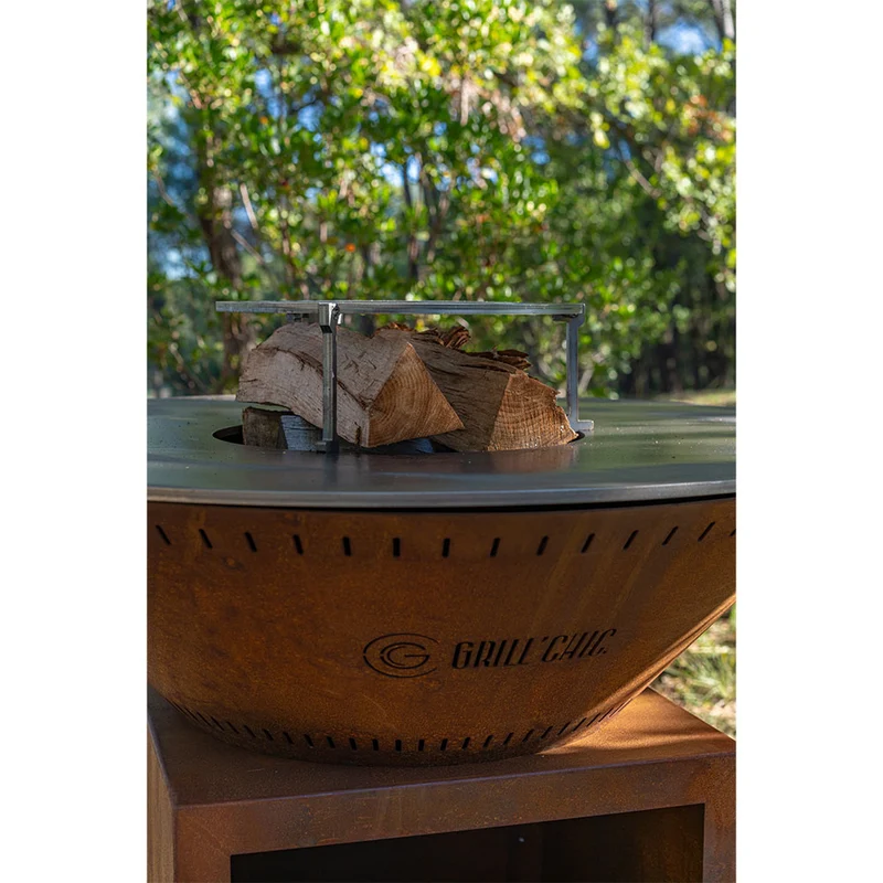 Brasero Classique 100 x 90 cm CORTEN Double Cuve - GRILL CHIC