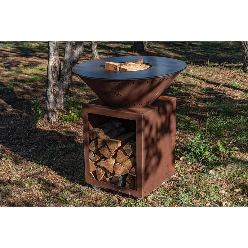 Brasero Classique 83 x 90 cm CORTEN Double Cuve - GRILL CHIC