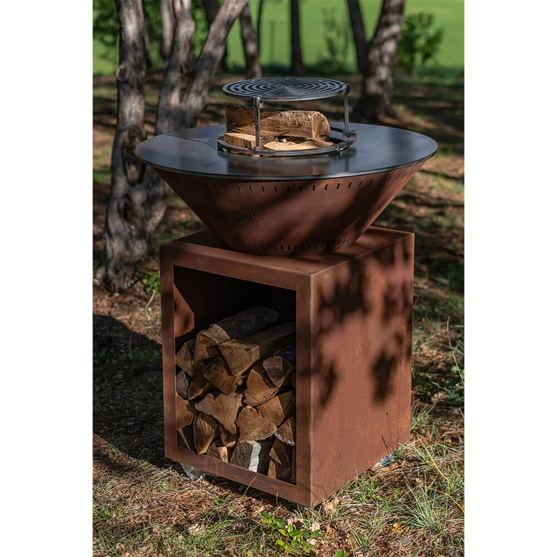 Brasero Classique 83 x 90 cm CORTEN Double Cuve - GRILL CHIC