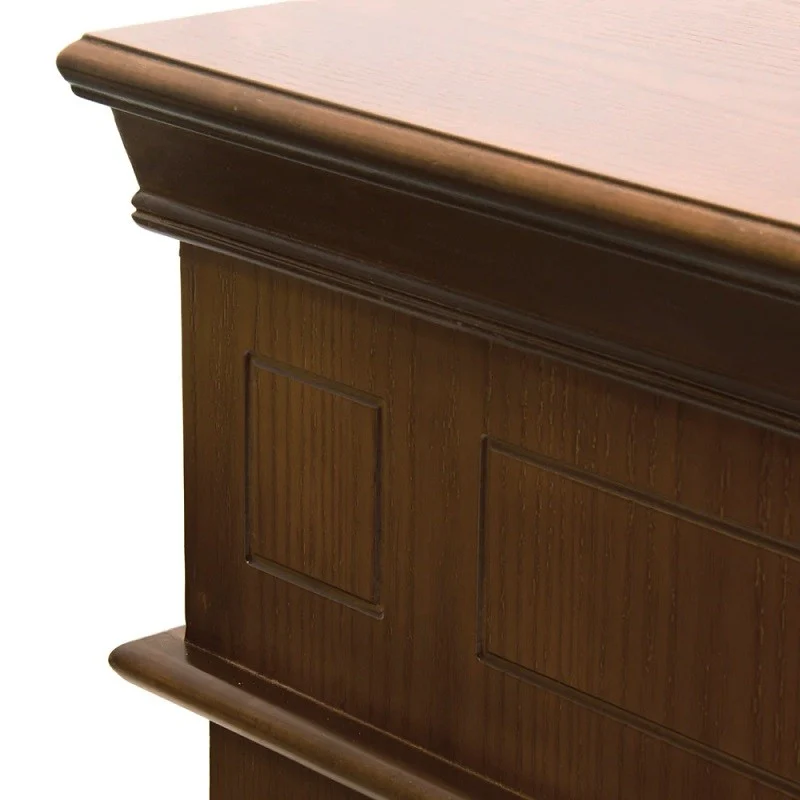 Cheminée au bioéthanol Cambridge biocheminée au sol en bois marron 110x37x h102 cm