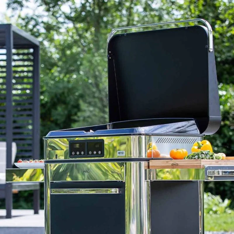 Plancha Électrique ENOSIGN 65 sur Chariot Inox et noir - ENO