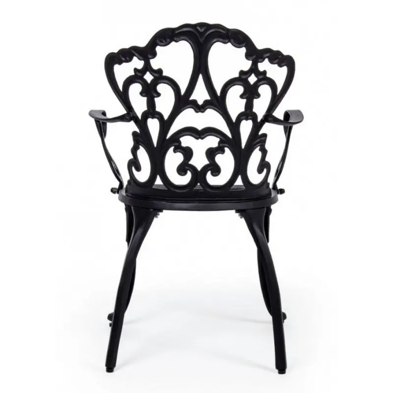 Chaise d'extérieur Victoria en aluminium anthracite cm 57,5x 58x 87,5h