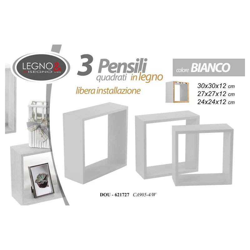 Set 3 moduli bianchi 30/27/24 cm