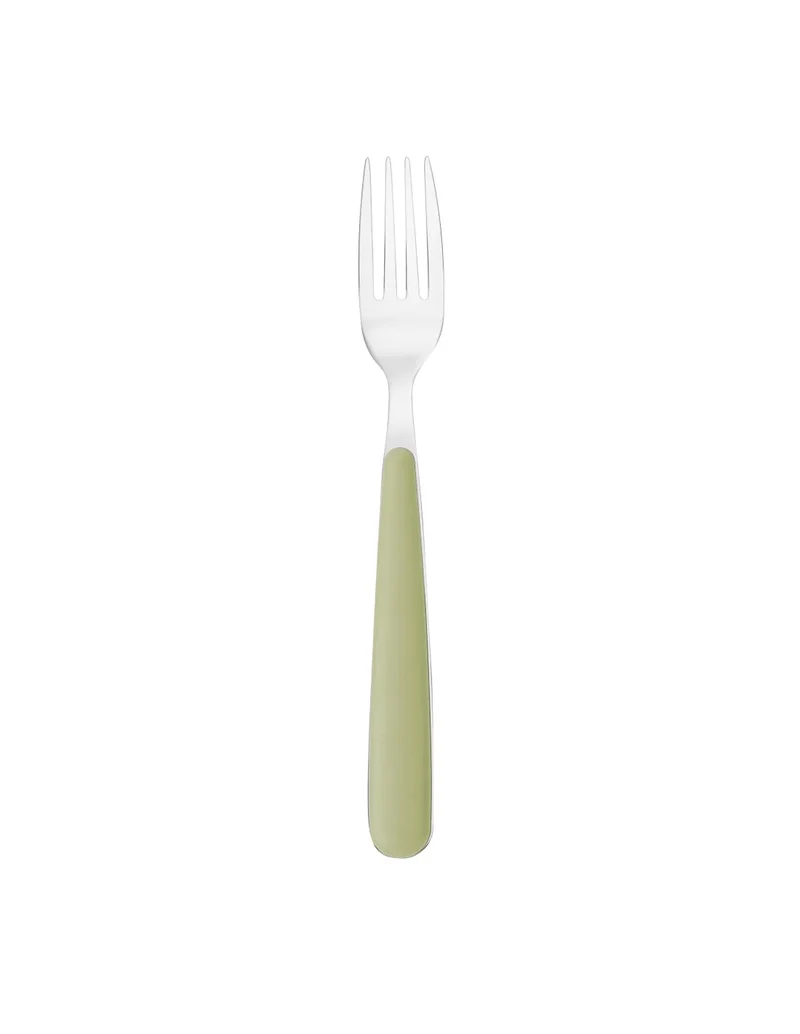 Fourchette de table en inox vert algue