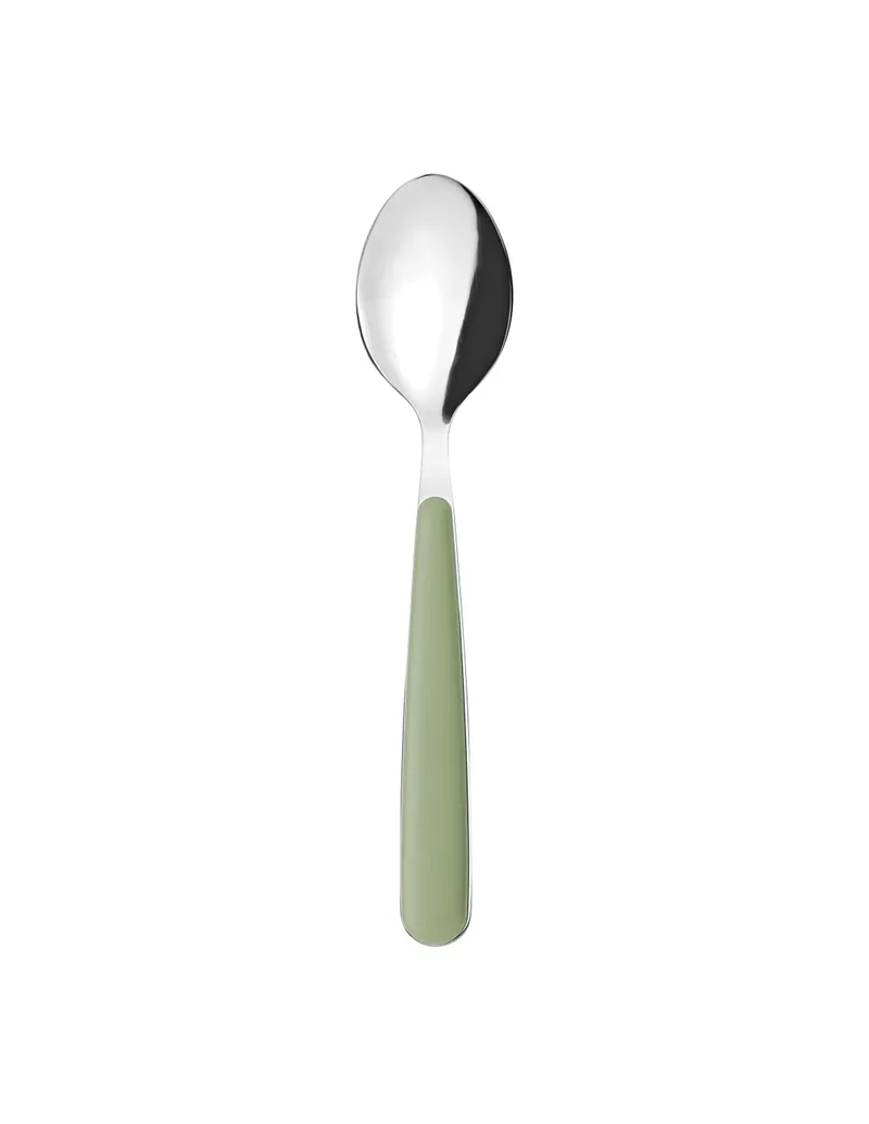 Cuillère de table en inox vert algues