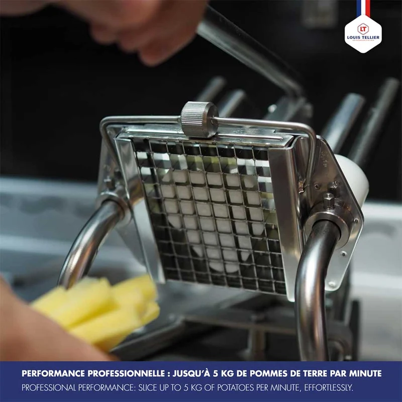 Coupe-Frites Professionnel sur socle epoxy 10 mm - Louis Tellier
