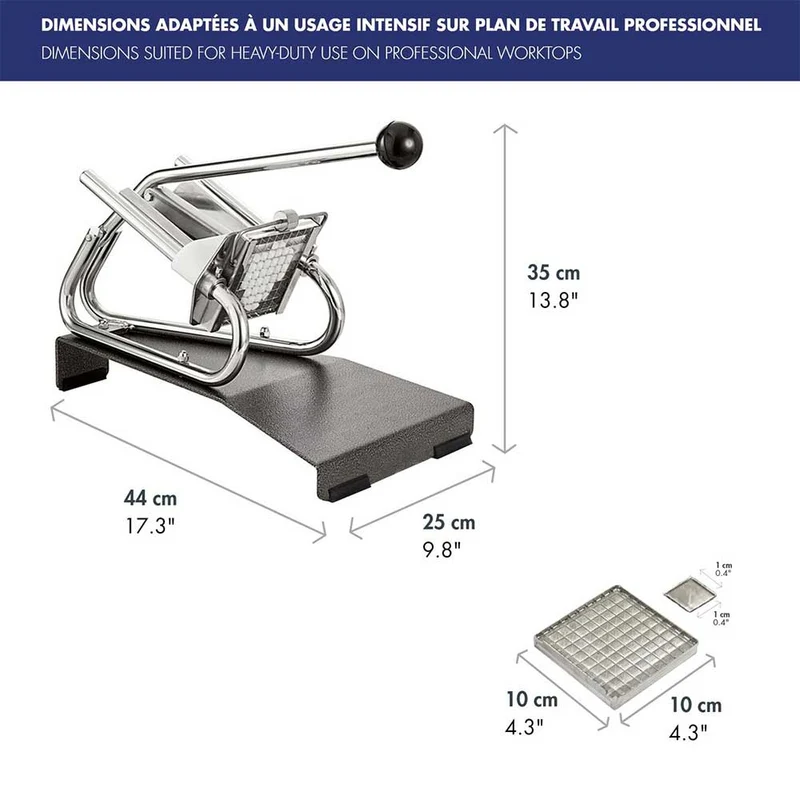 Coupe-Frites Professionnel sur socle epoxy 10 mm - Louis Tellier