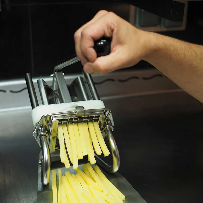 Coupe-Frites Professionnel inox - couteau inox + poussoir 6 mm - Louis Tellier
