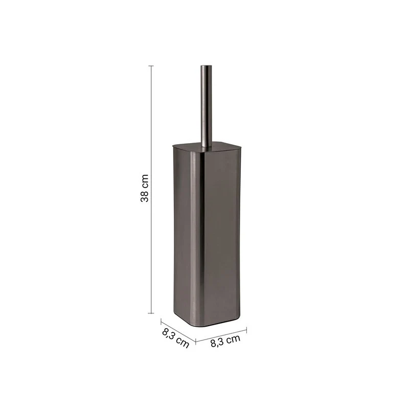 Scopino bagno da terra Tonga gun metal 38 x 8,3 x 8,3 cm