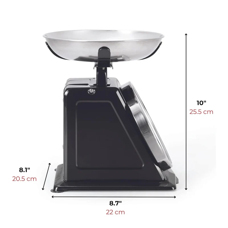 Balance de cuisine mécanique rétro avec bol inox 5 kg – Starfrit