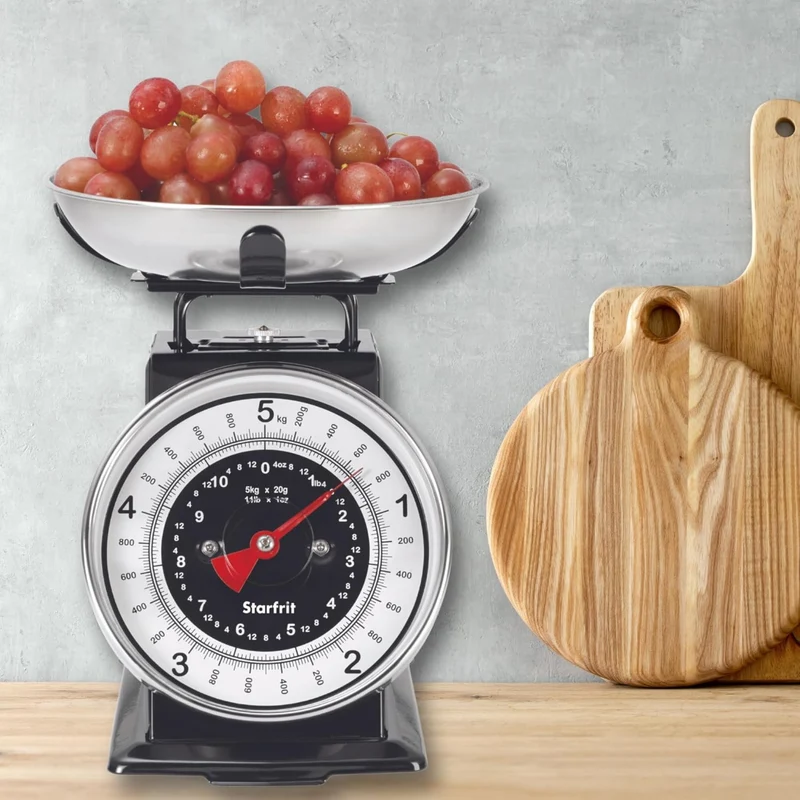 Balance de cuisine mécanique rétro avec bol inox 5 kg – Starfrit