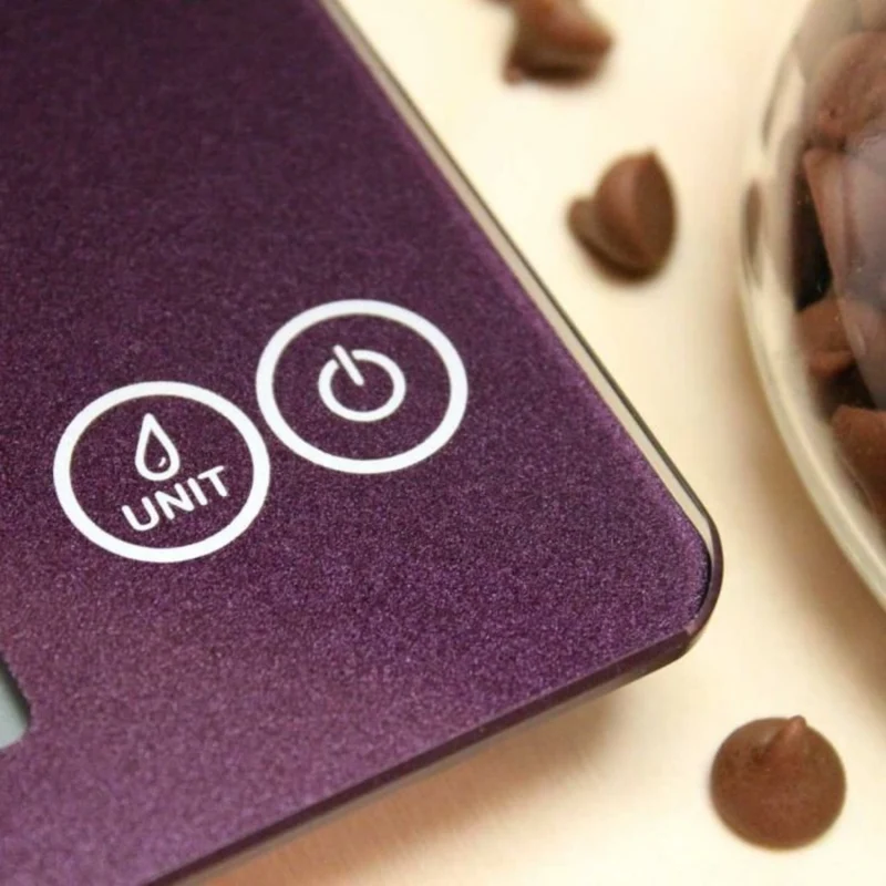 Balance de cuisine numérique en verre Arti pourpre 15 lb – Escali