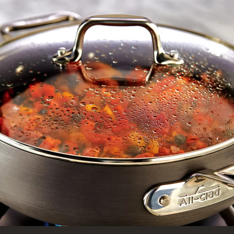 Batterie de cuisine antiadhésive en aluminium anodisé HA1 13 pièces – All-Clad